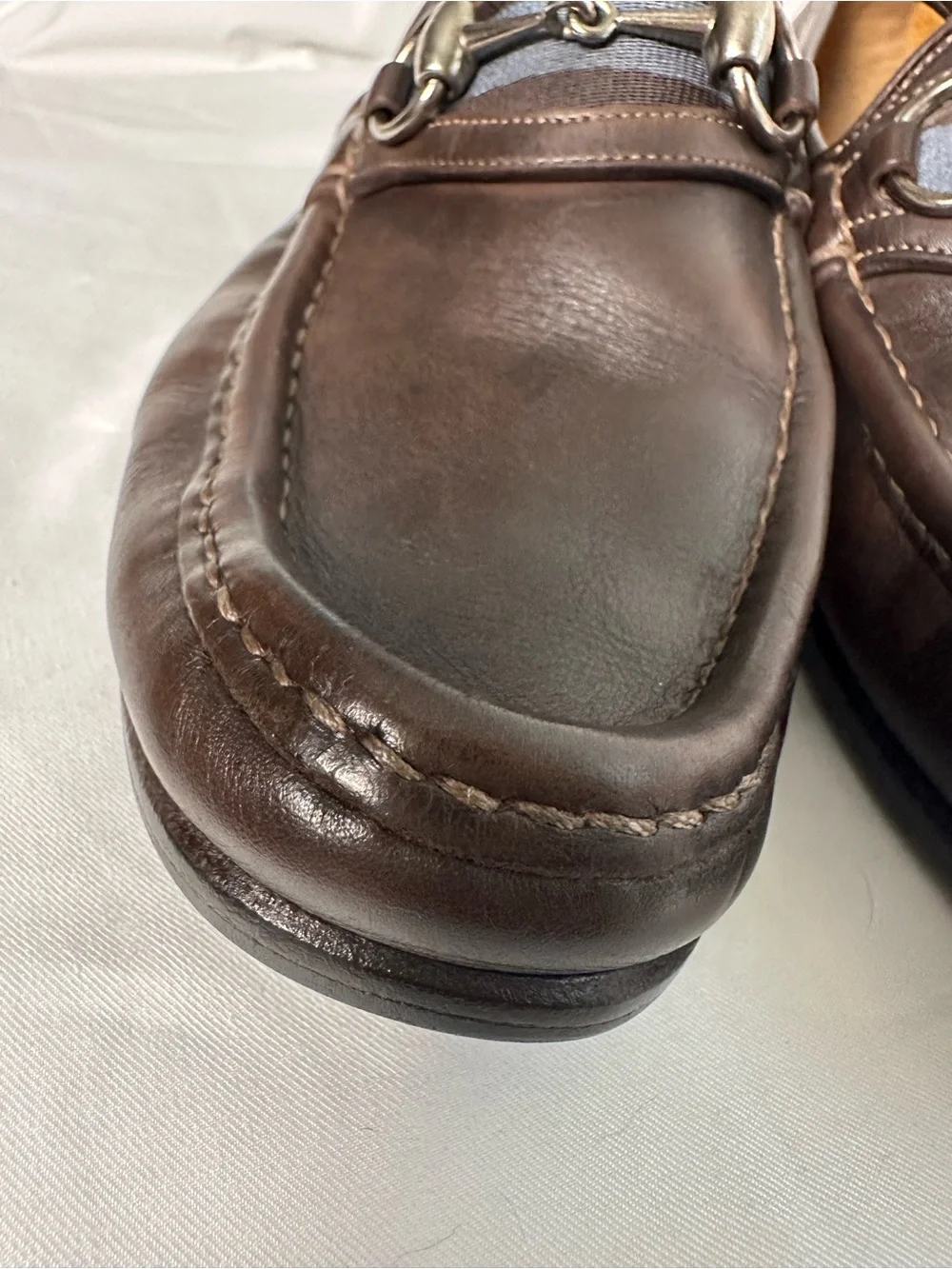 Gucci Horsebit Loafers Men’s 6D Dark Brown Leather Excellent